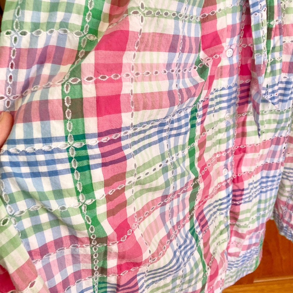 Women’s size medium new without tags Crown and Ivy colorful plaid dress - Picture 6 of 11
